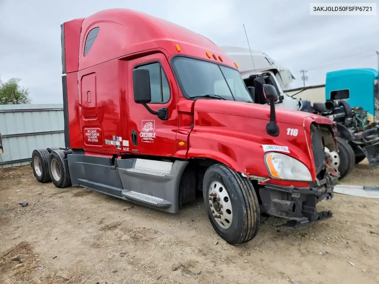 2015 Freightliner Cascadia Semi Truck