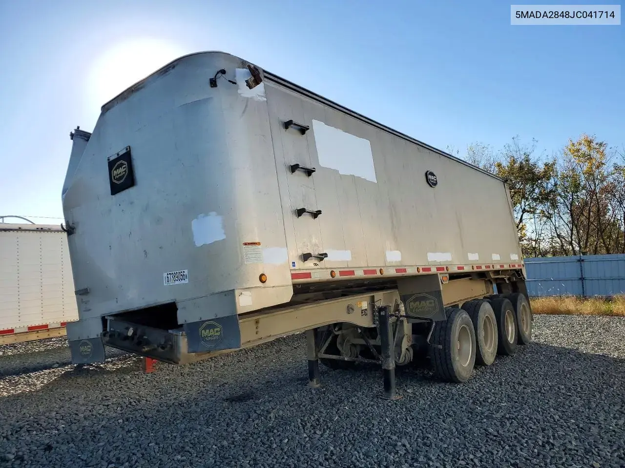 2018 Mac End Dump Trailer